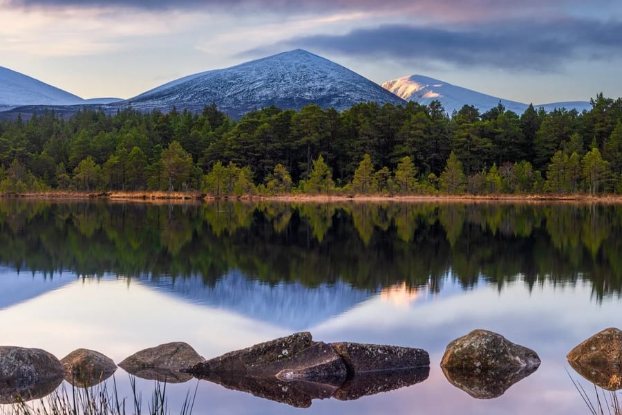 Scottish Highland glen and loch